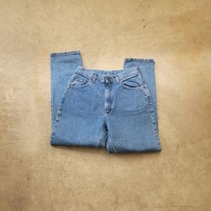 Vintage Lee Blue High Rise Straight Leg Mom Jeans